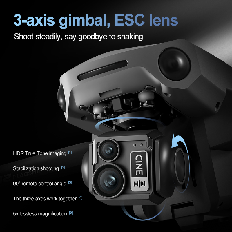 8K 3 Axis Gimbal Brushless 7.2 - Drone Gps Mount ulasan dan harga