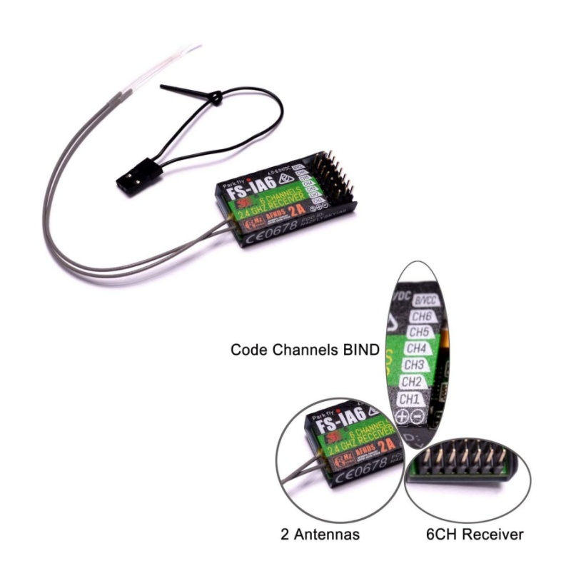 Flysky FS-IA6 Receiver 6CH Dua - Drone Antenna ulasan dan harga