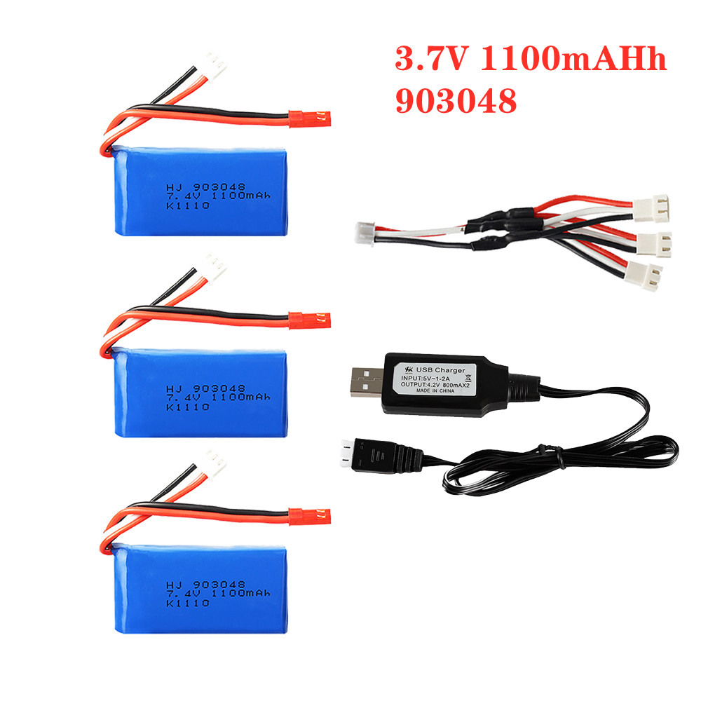 1-5pcs 7.4V 1100mah 903048 LiP - Drone Charger ulasan dan harga
