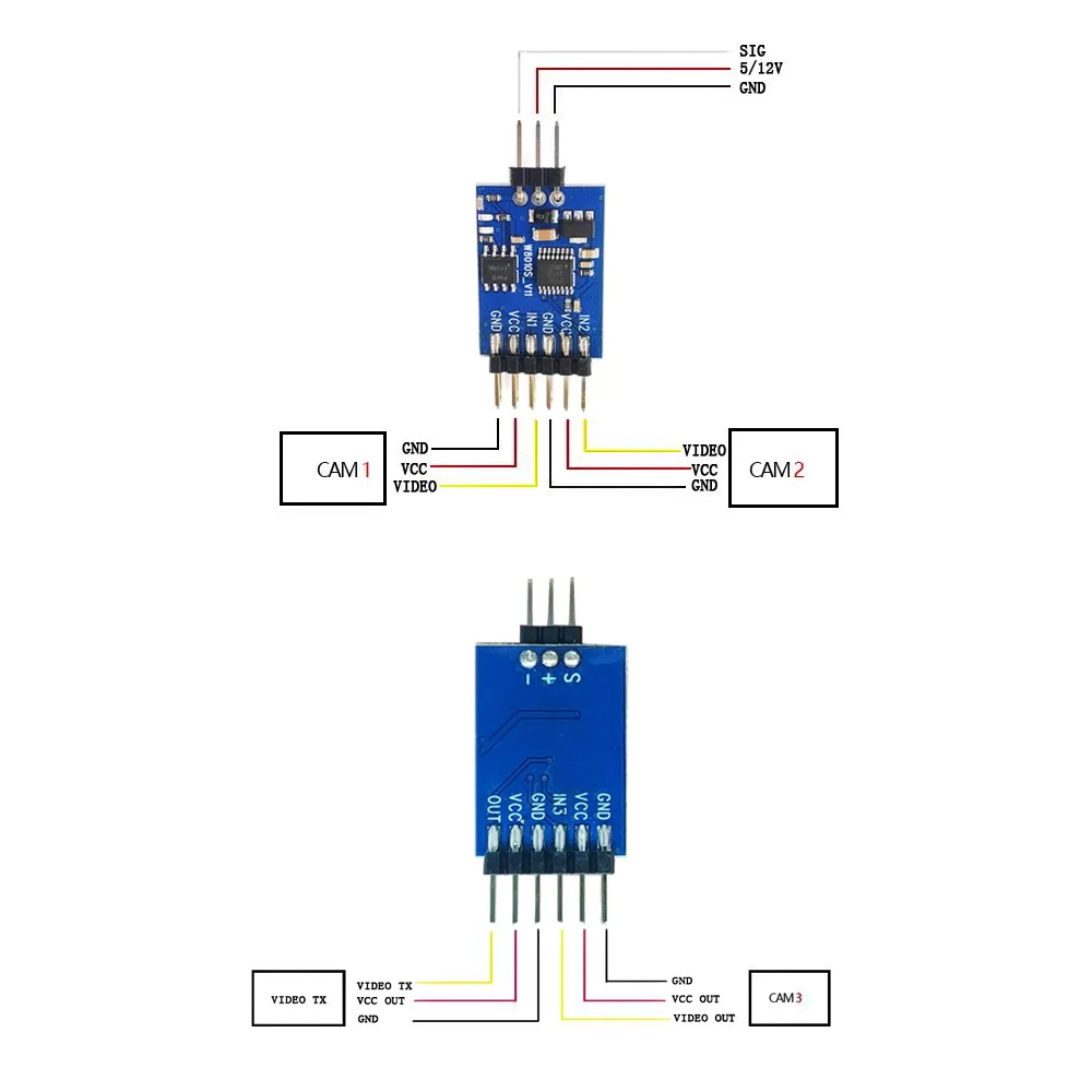 5.8G 3 Channel Video Switcher  - Drone Receiver ulasan dan harga
