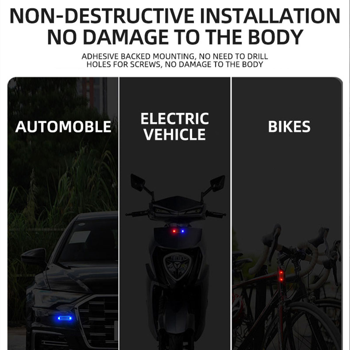Solar Power Anti-Theft Alarm L - Drone Led Light ulasan dan harga