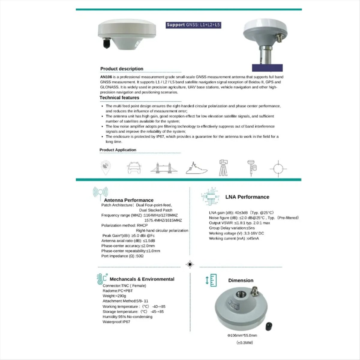 AN106 Unmanned Vehicle High-Pr - Drone Antenna ulasan dan harga