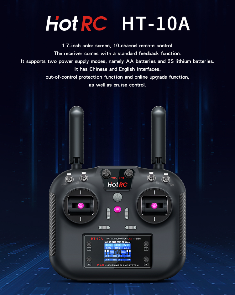 HOTRC HT-10A 2.4G Transmitter  - Drone Frame ulasan dan harga