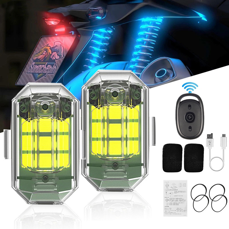1/2/4Pc Remote Motorcycle Ligh - Drone Led Light ulasan dan harga