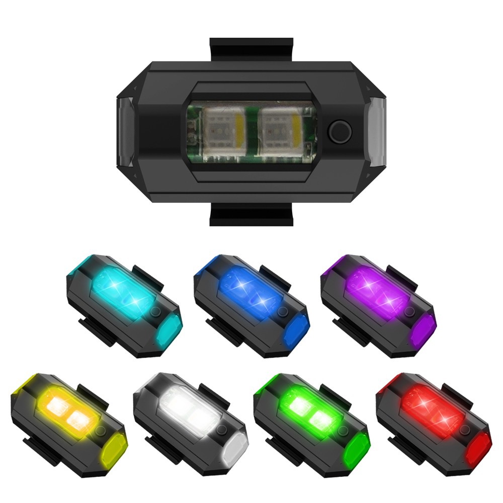 1PC 7 Color Mini USB Charging  - Drone Led Light ulasan dan harga