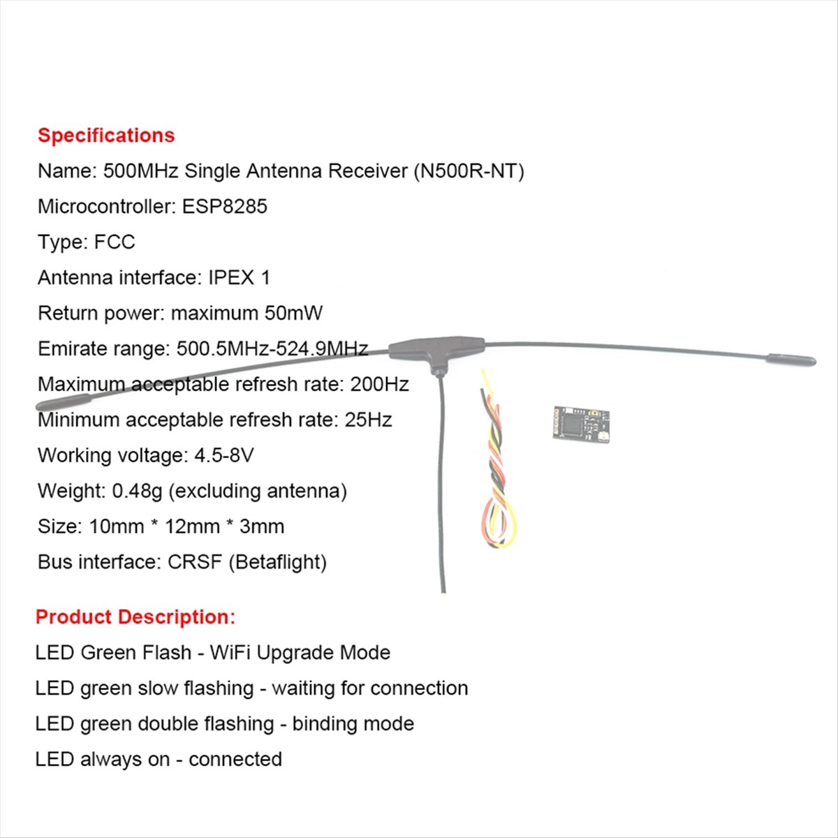 500MHz Receiver 500.5MHz-524.9 - Drone Receiver ulasan dan harga