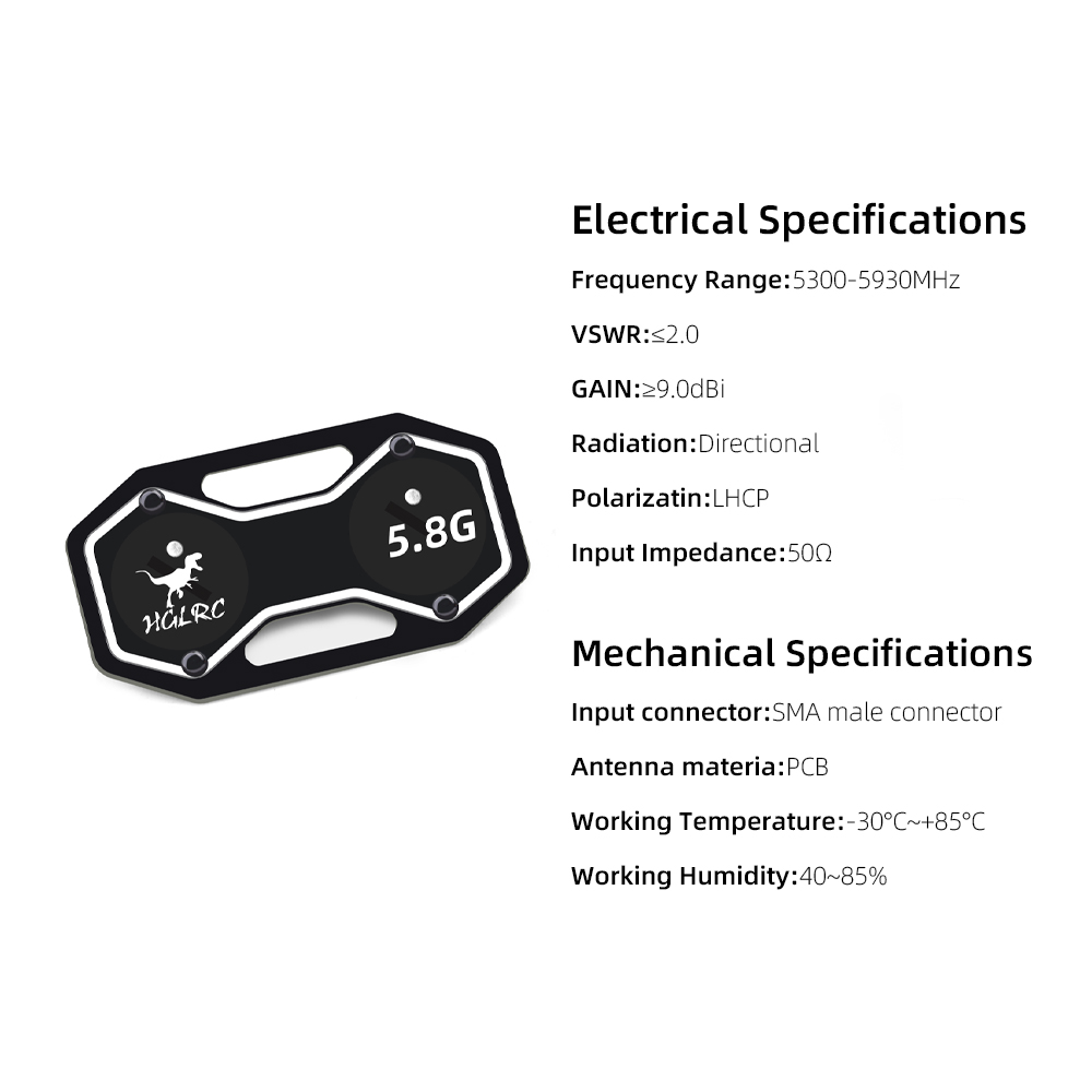 HGLRC Patch Antenna V1 LHCP 9. - Drone Antenna ulasan dan harga